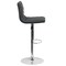 Emma and Oliver Coti Modern Channel Tufted Upholstered Height Adjustable Mid-Back Stool and Pedestal Base with Footrest